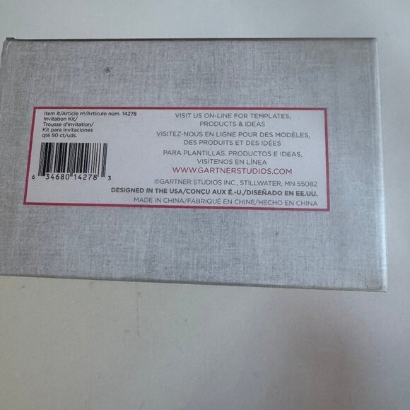 Gold Foil Birds Kraft Print-At-Home Wedding Invitation Kit & Response Cards 50 - Picture 3 of 4